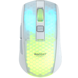 冰豹 ROCCAT德国BURST极光豹RGB灯效人体工程学鼠标（吃鸡游戏电竞鼠标 电脑机械宏鼠标） 无线精英版-白色