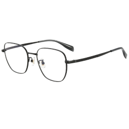 镜邦新款变灰色眼镜近视男大方框眼镜平光眼镜变色黑框眼镜可配近视片 1073黑色 配1.67防蓝光变色（变灰/变茶）