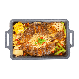 GUO LIAN小霸龙 蒜香烤鱼 1kg 2-3人份 罗非活鱼熬制 主餐宵夜聚会 方便菜