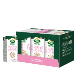 阿尔乐（Arla）德国原装进口牛奶 脱脂纯牛奶 3.6g蛋白 高钙 1L*6盒  