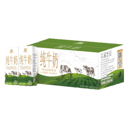 辉山（huishan）纯牛奶优质乳蛋白学生成人全脂营养早餐灭菌纯奶 礼盒装 200ml*24盒