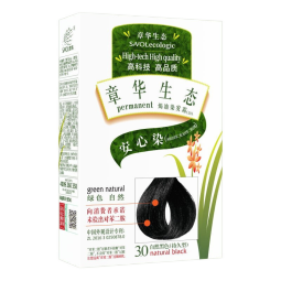 章华（SAVOL）染发剂生态焗油染发霜140ml植物遮白发黑色染发膏男女通用一抹黑 3.0自然黑色