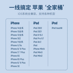 努比亚 MFi认证苹果快充PD27W/20W数据线通用iPhone14promax手机Type-C to Lightning线USB-C编织线1.5m