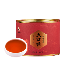 八马茶业 茶叶 乌龙茶武夷岩茶 大红袍圆罐装80g