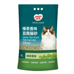 怡亲豆腐猫砂2.5kg低尘遮臭猫沙绿茶猫砂安全卫生吸水结团豆腐砂