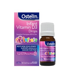 Ostelin奥斯特林宝宝vd滴剂维生素D3婴幼儿童无糖无味2.4ml 80滴澳洲进口 2.4ml滴剂