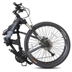 大行（DAHON）折叠山地车26英寸27速铝合金自行车避震碟刹成人男女运动单车 消光黑