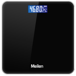 Meilen 体重秤电子秤人体家用精准电子称健康秤成人体重计男女体重称蓝牙体脂称体质脂肪秤减肥专用 体重秤-钢琴黑【电池款】