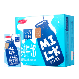 三元（SAN YUAN）小方白全脂纯牛奶250ml*24盒营养早餐奶多人群生牛乳