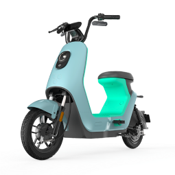 绿源48V16A长续航新国标电动自行车通勤电动车 NFC解锁液冷电机 LIVA6 幻彩蓝