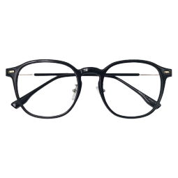 Erilles新款冷茶色素颜平光镜网红铆钉可配近视眼镜架tr90眼镜 透明灰 161升级防蓝光