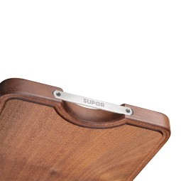 苏泊尔（SUPOR） 砧板乌檀木加厚天然整木菜板实木案板面板擀面板切菜板 小号  300*200*25 （无脚垫）