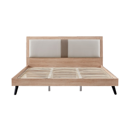 全友家居 双人床 北欧现代简约板式床 三色可选皮艺软靠大床106311 1.5米单床