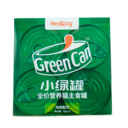 红狗（RedDog）小绿罐猫罐头主食罐湿粮罐成猫幼猫补水70g*16罐鸡肉+三文鱼