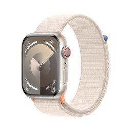 Apple/苹果 Watch Series 9 智能手表GPS+蜂窝款45毫米星光色铝金属表壳星光色回环式表带 MRP43CH/A