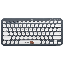 罗技（Logitech）K380无线蓝牙键盘办公静音键盘 笔记本平板ipad电脑键盘Mac 便携超薄键盘送女友 多设备连接 79键 K380布朗熊