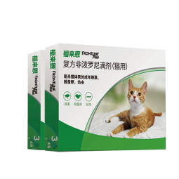 福来恩（FRONTLINE）驱虫药猫咪体外滴剂 宠物猫除跳蚤蜱虫药品法国进口-复方小绿滴  0.5ml*6支装