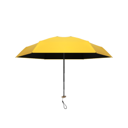 美度（MAYDU）迷你六折空气伞防晒防紫外线太阳伞女晴雨两用口袋伞M6100 柠檬黄