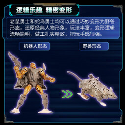 变形金刚（TRANSFORMERS）男孩手办模型机器人生日礼物15+ BWVS05老鼠勇士VS蛇鸟勇士G0577