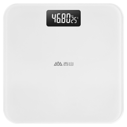 香山体重秤电子秤人体 家用精准称重体重计高精度人体秤健康减肥秤 大秤面 萌白【电池款】