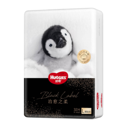 好奇（Huggies）治愈之柔企鹅裤纸尿裤L32片(9-14kg)婴儿尿不湿超薄透气
