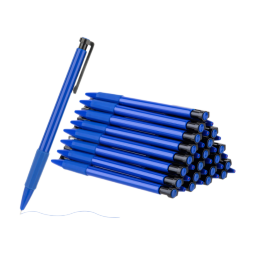 得力(deli)0.7mm英文专用低粘度圆珠笔 迷你头中油笔36支/盒DL-6546S蓝