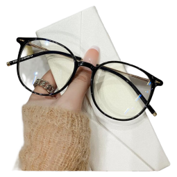Erilles 潮流轻氛围感TR眼镜情侣男女近视可配度数素颜眼镜框韩版显脸小 透灰色 161非球镜片