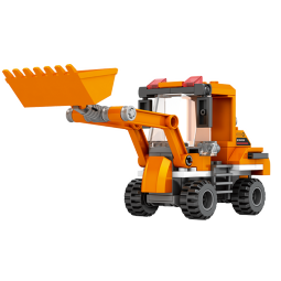 JAKi挖掘机工程积木拼装玩具儿童男女孩推土车初学者手工生日礼物 工程铲土机 | 75PCS