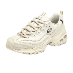 斯凯奇小白熊Skechers情侣增高厚底百搭小白鞋女复古休闲耐磨老爹鞋男