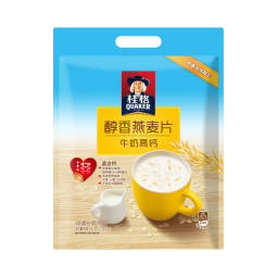 桂格（QUAKER）牛奶高钙燕麦片540g（27g*20袋） 早餐搭配 醇香系列