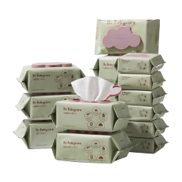 babycare婴儿手口湿巾新生儿湿纸巾套装 6480紫盖湿巾 80抽-9包+20抽-6包
