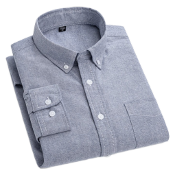 凡客诚品（VANCL）凡客vancl长袖衬衫男全棉领尖扣牛津纺商务休闲经典舒适衬衫 灰色 L