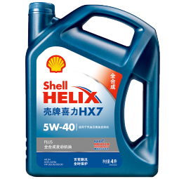 壳牌（Shell）蓝喜力全合成发动汽机油 蓝壳HX7 PLUS 5W-40 API SP级4L养车保养