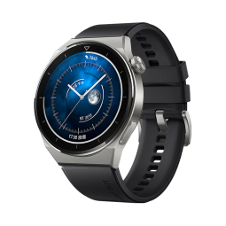 华为手表watch gt3 pro运动智能ECG心率体温血氧监测仪两周续航 46mm活力款-黑色氟橡胶表带
