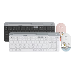 罗技（Logitech） K580 无线蓝牙键盘 办公键盘 多设备便携超薄键盘 USB台式笔记本键盘 K580 芍药白