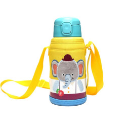 乐扣乐扣儿童运动水杯便携背带户外露营卡通不锈钢儿童吸管保温杯 LHC1435EPT-550ml