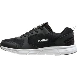 骆驼（CAMEL）网面透气跑步男鞋轻量健步运动鞋子 CSS221L0033 黑色 42
