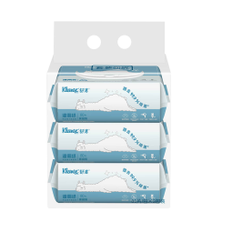 舒洁（Kleenex）湿厕纸羊驼湿厕纸家庭装80片*3包（240片）清洁湿纸巾 擦走细菌