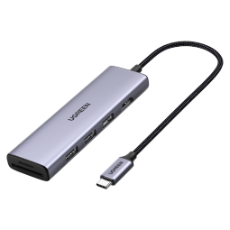绿联Type-C扩展坞雷电拓展坞HDMI转接头USB分线器读卡器通用苹果MacBookAiriPad华为笔记本电脑转换器