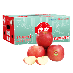 佳农 烟台红富士苹果 5kg装 一级果 单果重160g以上 新鲜水果礼盒