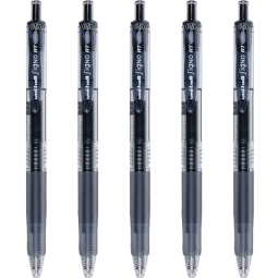 三菱（uni）UMN-105按动中性笔学生考试笔签字笔(替芯UMR-85)0.5mm黑色5支装