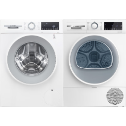 博世（BOSCH）【云朵白主推】洗烘套装10KG云朵白大容量全自动洗衣机热泵烘干机一级能效防缠绕152000+252U0A