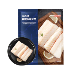 京东京造大西洋真鳕鱼颈背肉1kg 大西洋海域去皮独立包装冷冻生鲜海鲜水产