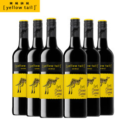 黄尾袋鼠（yellow tail）缤纷系列葡萄酒 进口红酒 西拉750ml*6支装