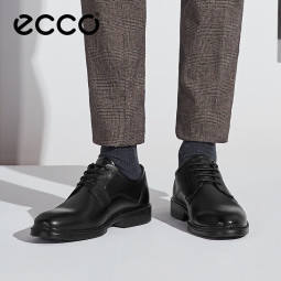 爱步（ECCO）正装男鞋 商务皮鞋男百搭英伦德比鞋 里斯系列622104 黑色40
