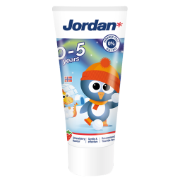 Jordan进口牙膏 婴幼儿童牙膏 安全防氟 预防蛀牙 水果味 0-5岁牙膏 草莓香草味(颜色随机)