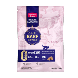 麦富迪猫粮 barf霸弗生骨肉冻干双拼粮100g 成猫天然粮（牛肉配方）