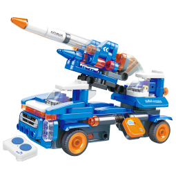 布鲁可 大颗粒拼装积木玩具生日礼物交通工具-鲁鲁遥控导弹车