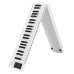 阿萨斯电子琴88键儿童成人可折叠初学者幼师智能便携电钢薄款便携琴白