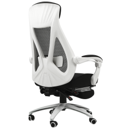 黑白调P53 人体工学椅电脑椅子午休办公椅可躺大角度后仰老板椅 冰岛白